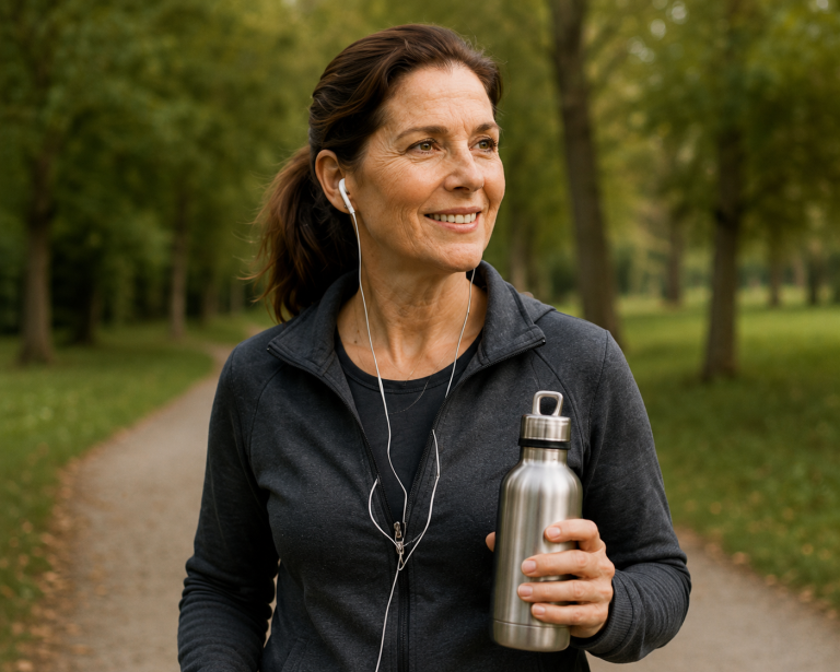 Marie pendant une promenade